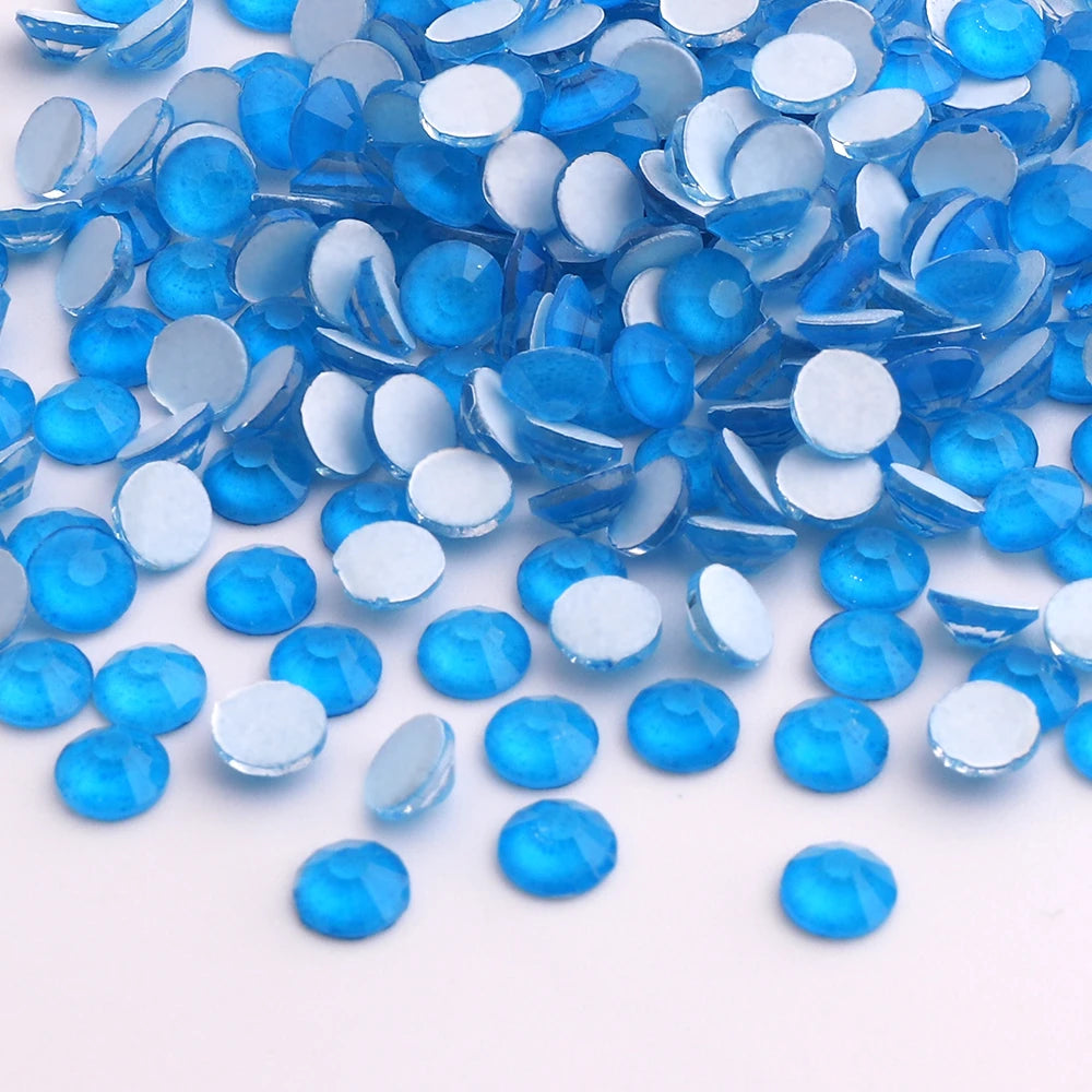 QIYI Factory Direct Wholesale Neon Color SS6-SS30 Flat Back Non Hotfix Glitter Diamond Stone Bulk Rhinestones for Nail Charms