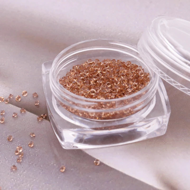 Hot Sales 1.2mm Box Packaging Crystal for Nail Art Diamond Nail Art Dust Micro Diamond Mini 3D Nail Art Crystal