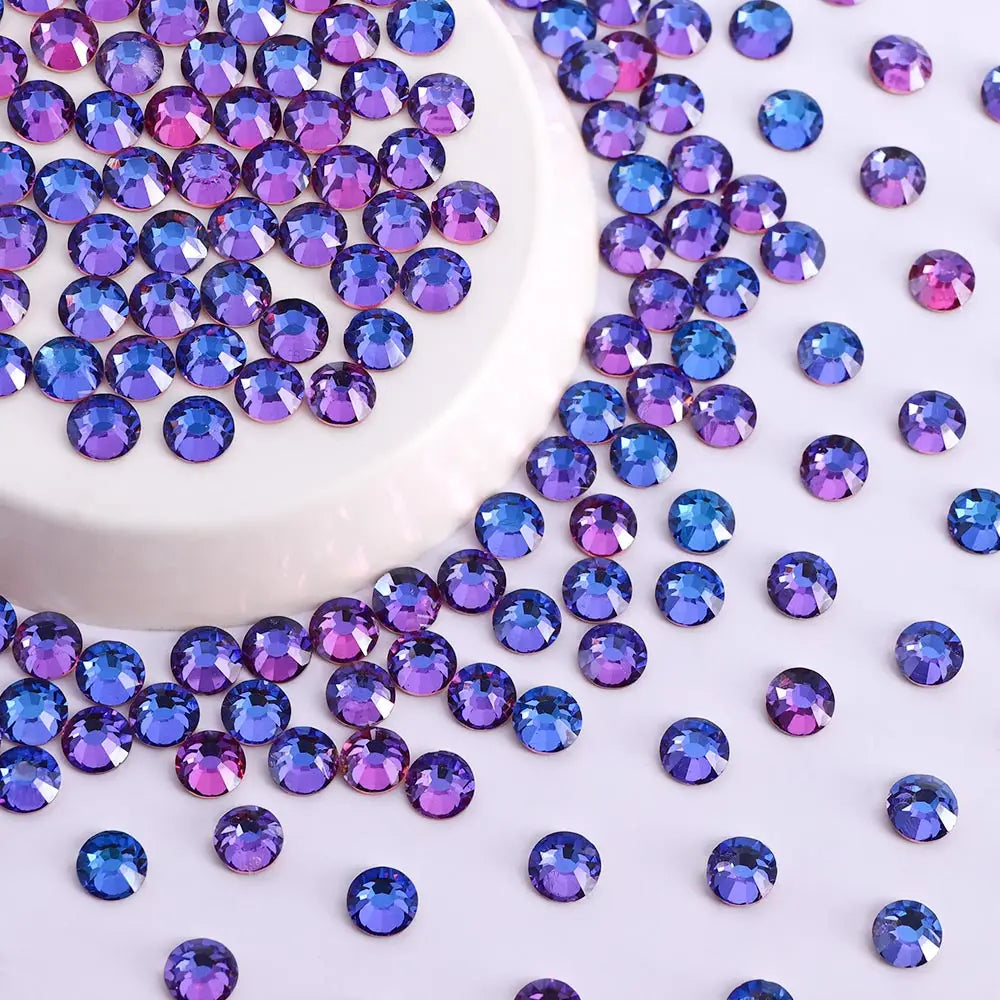 SS6-SS30 Wholesale Small Bag Non Hotfix Glue on 4A+ Quality Rhinestones Glass Crystal Flatback Regular Cut for Nail Art