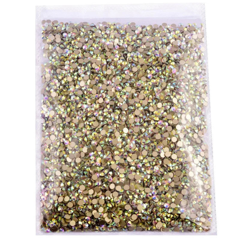 High Quality Big Pack 16 Cut Facets Rhinestone 14400 PCS Crystal AB Non Hot Fix Flatback Rhinestones for Dress