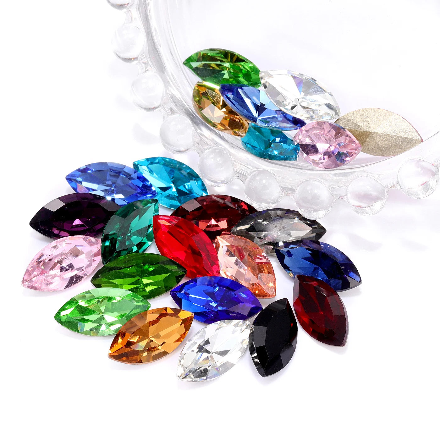 Factory Direct Wholesale Trendy Design Minimalist Versatile Popular Decoration Eco-friendly Materials K9 Glass Point Rhinestone