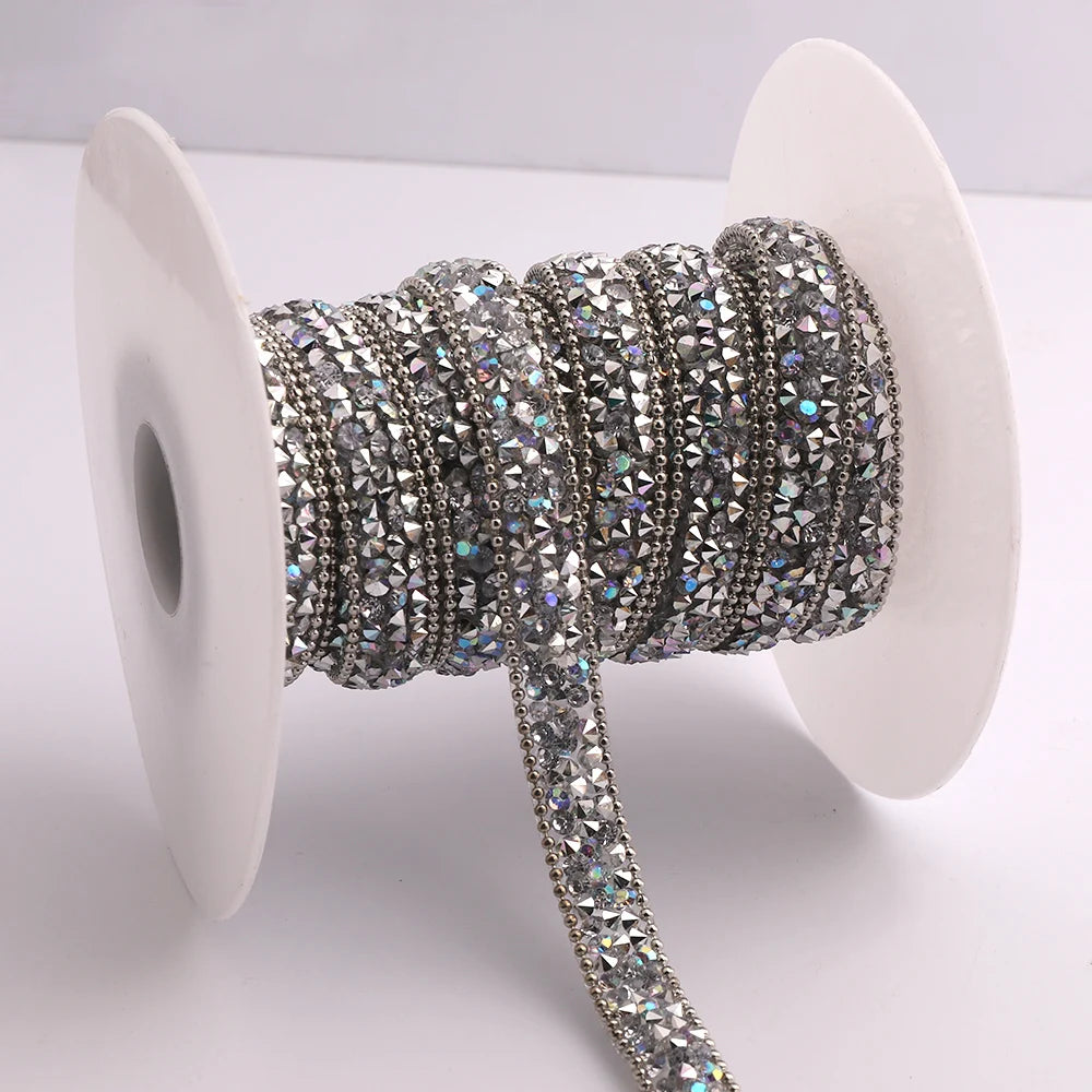Wholesale Colorful Custom Diamond Tape  Rhinestone Applique Glitter Strass Rhinestones Trinnming Gem for DIY  Decoration