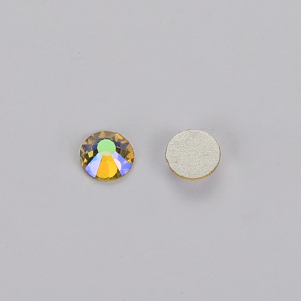 SS3 SS6 SS10 SS12 SS16 SS20 SS30 SS50 Dark Green AB Crystal Strass Flatback Glass Crystal Rhinestones for Cloth DIY Crafts