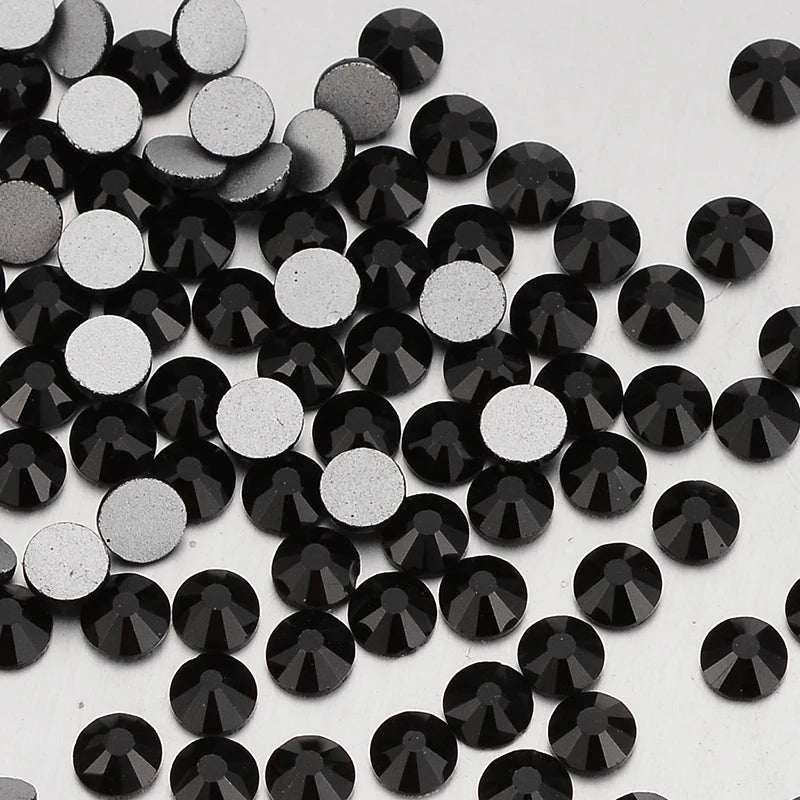 High Quality Crystal AB Bulk Glass Flatback Rhinestones SS3-SS34 Non Hotfix Strass Glue on Nail Art Decoration