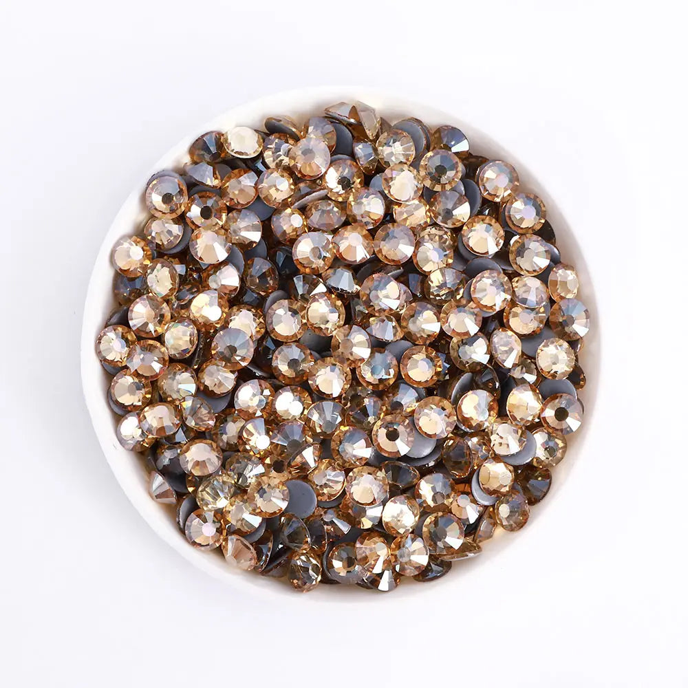 Factory Direct Wholesale High Quality Big Size Ss20-ss50 1440PCS Crystal AB Rhinestones Hot Fix Glass Flat Back Rhinestones