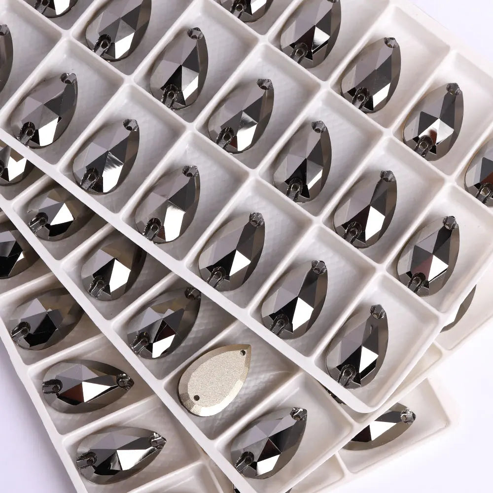 Wholesales Customize New Trend Drop  Shapes Colors Crystal Beads Sewing-On Rhinestones for Jewelry Clothes