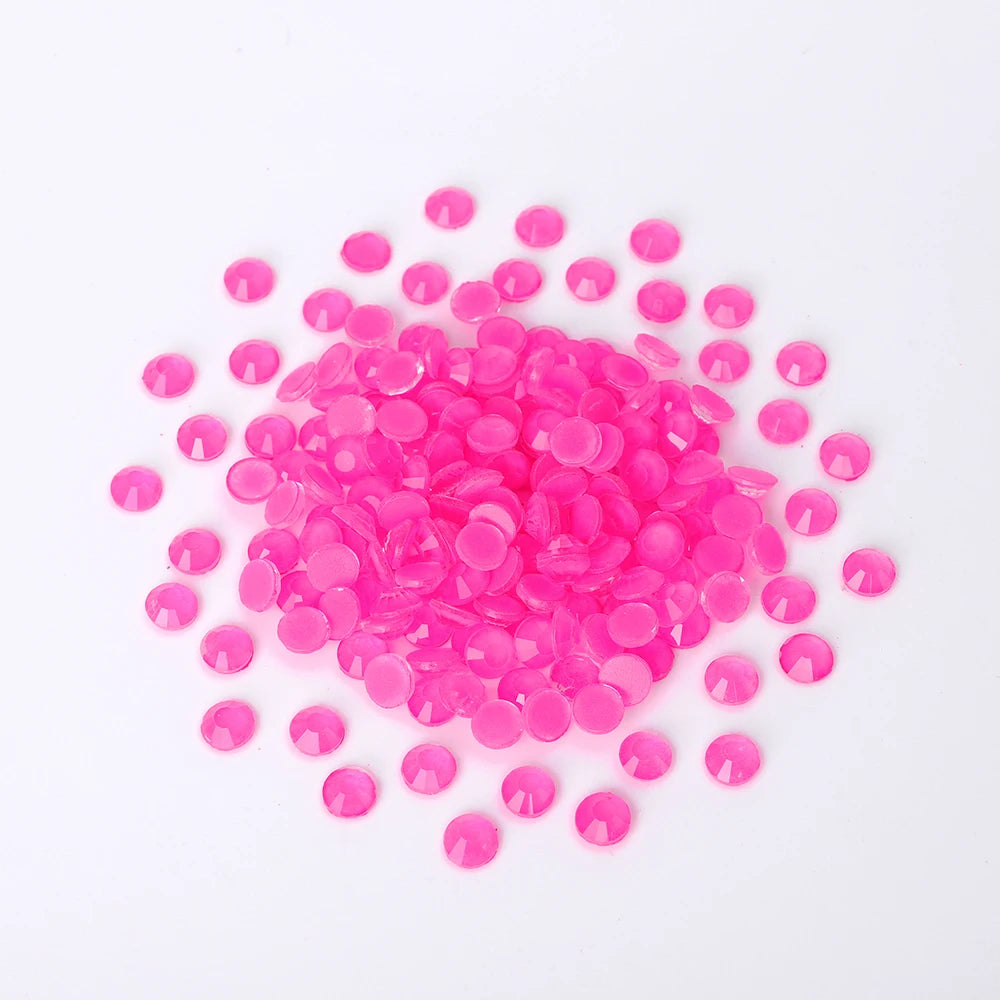 QIYI Wholesale Mocha Neon Flatback AAAAAA Grade Loose Glass Crystal Rhinestone Trim Glitter Diamond Nail Charm