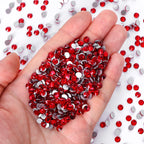 2024 New Design 10 Kinds Red Colors S6-SS30 Bulk Rhinestones Crystal Angola Red Rhinestones Glass Rhinestone for Clothing
