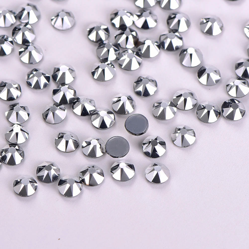 Strass Sewing Fabric Crystal Garment Hotfix Diamond Rhinestone Small Clear Flatback Wholesale 70 Colors AB 8 Big and 8 Glass