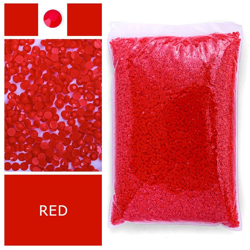 Wholesale Flat Back 2/3/4/5mm Resin Rhinestones Macaroon Series Strass Bulk Bag Rhinestone 50000 Pcs /bag