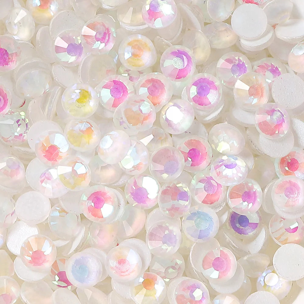 Wholesale Luminous Mocha Shimmer Color Glass Flatback Rhinestones Glass Crystals Rhinestones Diamond for Fashion Jewelry Earring