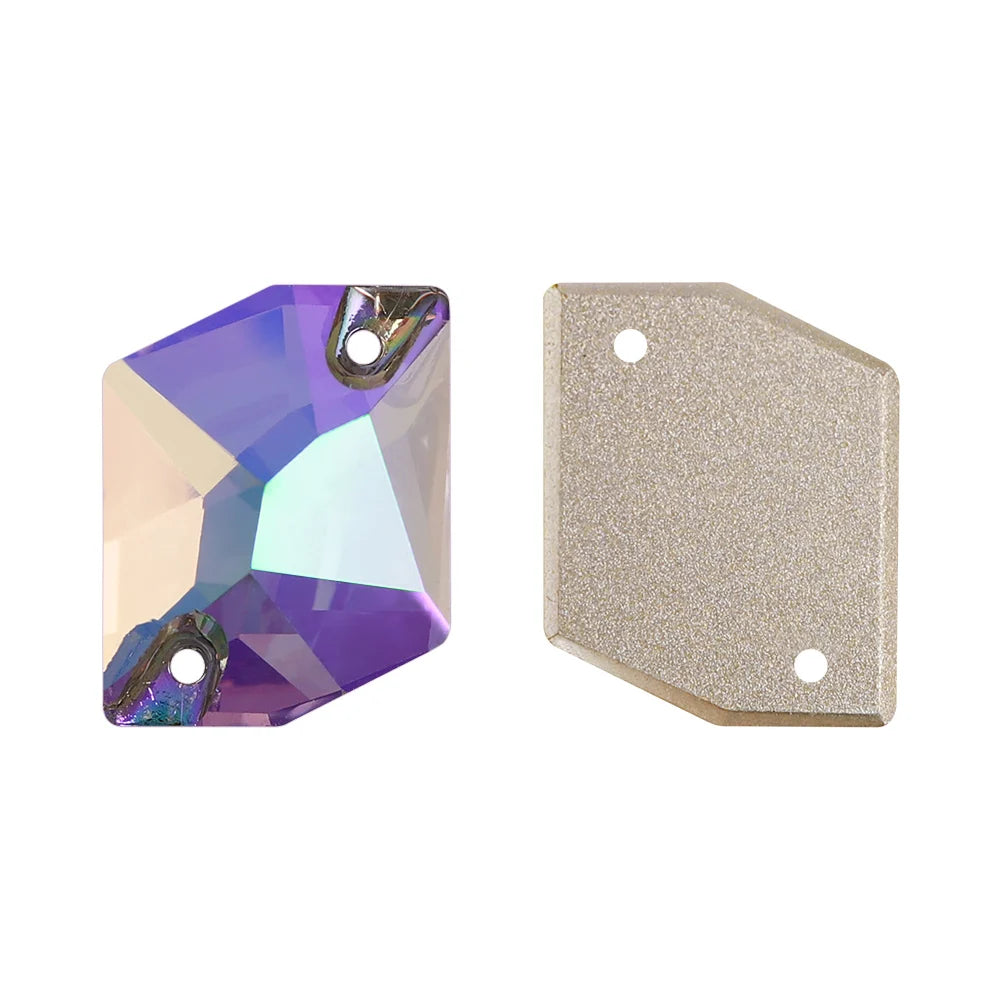 3265 Cosmic Shape 10*12mm/11*14mm/13*17mm/17*21mm Top Quality Durable Innovative Design Clear Glass Sew-on Rhinestones for DIY
