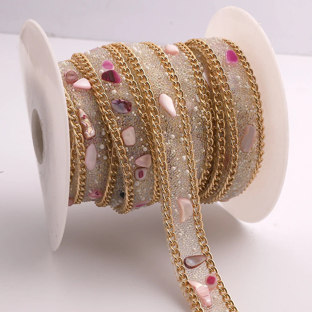 Wholesale Colorful Custom Diamond Tape  Rhinestone Applique Glitter Strass Rhinestones Trinnming Gem for DIY  Decoration