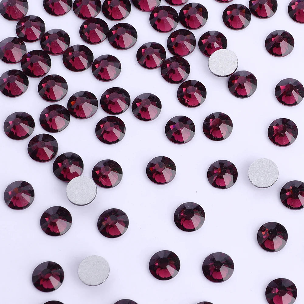 Factory Wholesale Big Bag Non Hotfix Rhinestones SS6-SS30 Glass Crystal Flatback Regular Cut Rhinestones for Nails Art