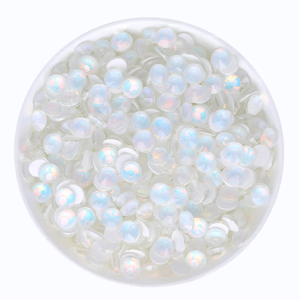 QIYI Hot Sale 3mm 4mm 5mm 6mm Crystal Mocha Opal  Clear Non Hotfix Glass Rhinestones Wholesale Trimmings for Nail Art