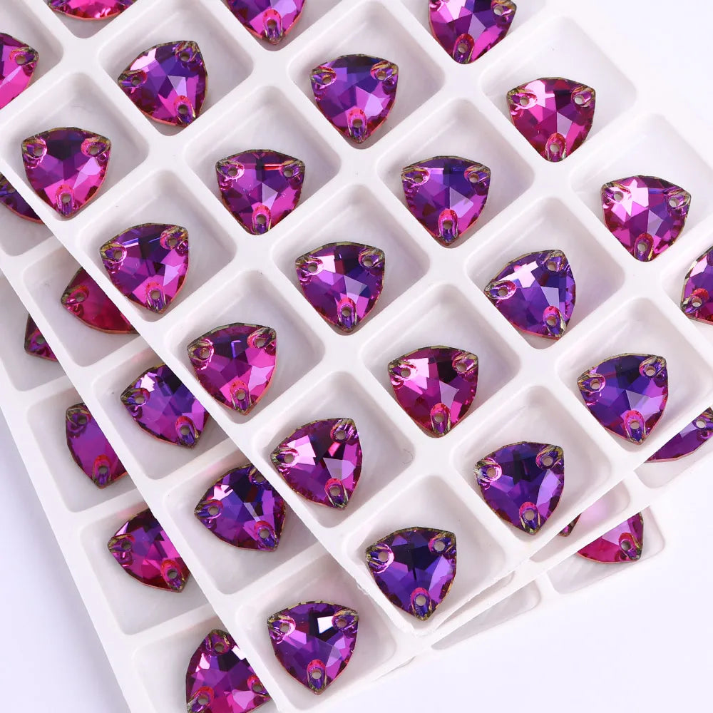 QIYI Brand New Product Explosion 55+ Colors 12*12mm/16*16mm/22*22mm High Quality Glass Sew-On Rhinestones (3272)