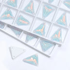 3271 Hot Selling Slim Triangle Factory Direct Wholesale High Quality Durable Shimmering Clear Glass Crystal Sew-On Rhinestones