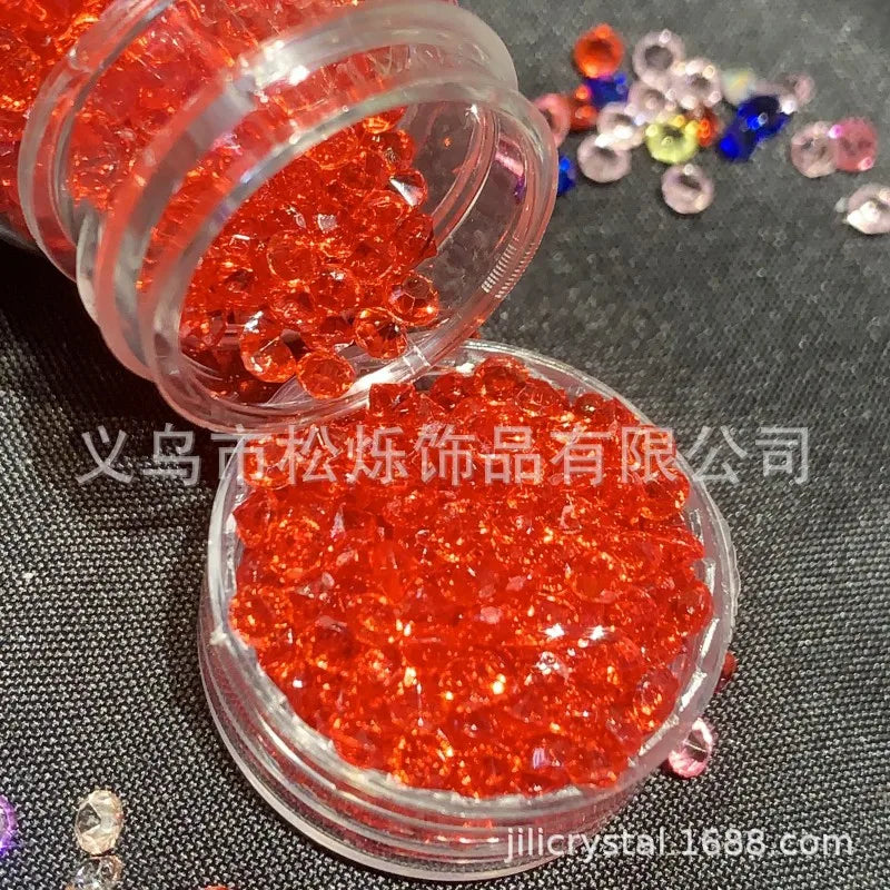 Wholesale Unique Gradient Coloured Plastic Resin Rhinestones Loose Beads for DIY Accessories Bulk Craft Materials