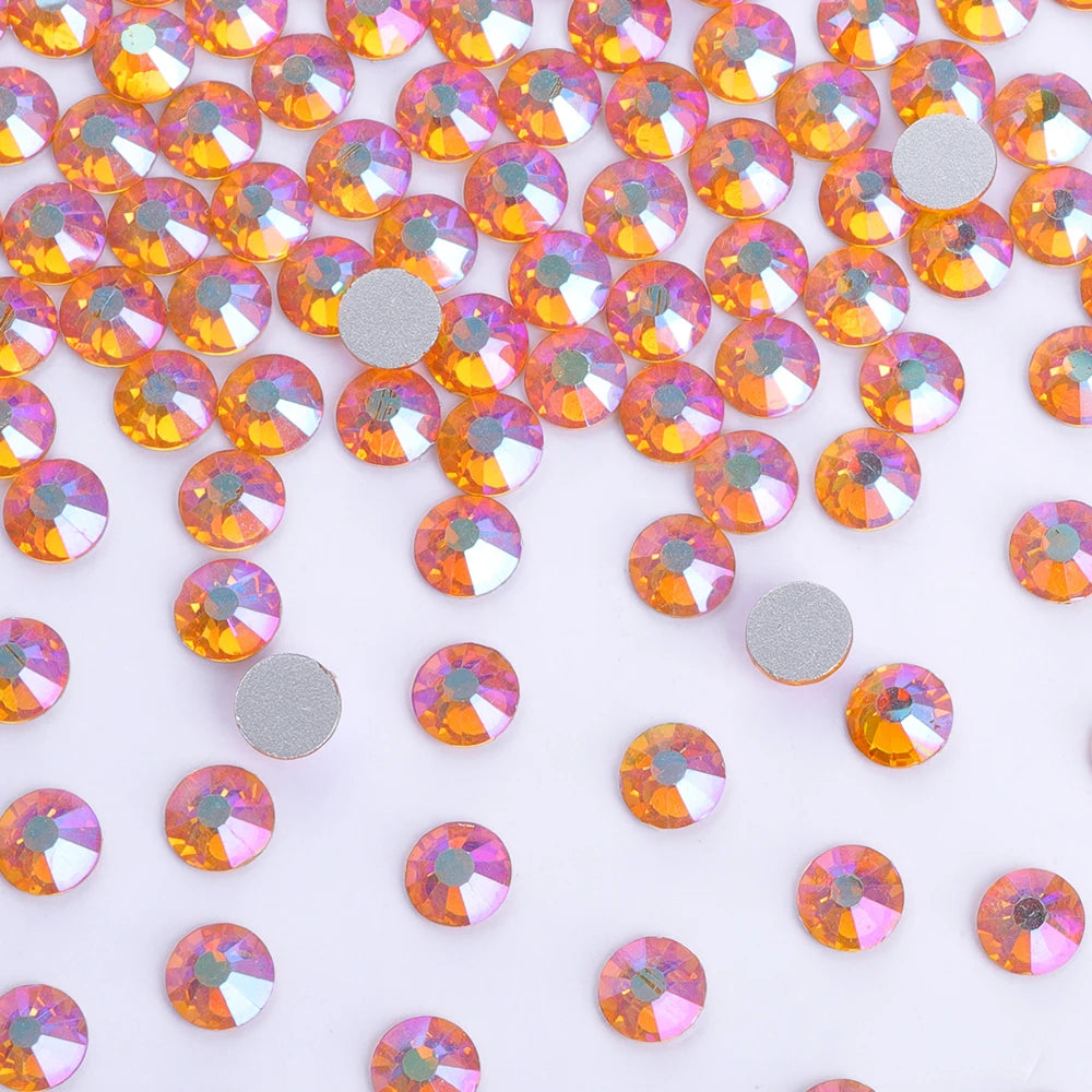Wholesale 14400pcs Bulk Package Shining Rhinestones Glass AB Crystals Glue on Rhinestones for Car