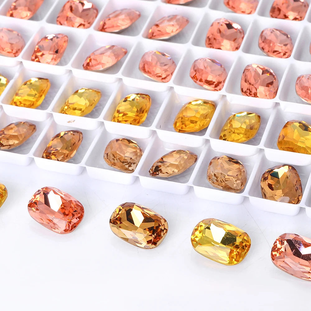 4568 Qiyi Innovative Design Classical Baguette Fancy Stone Top Quality Grade 6A K9 Glass Point Back Stones for DIY Decoration