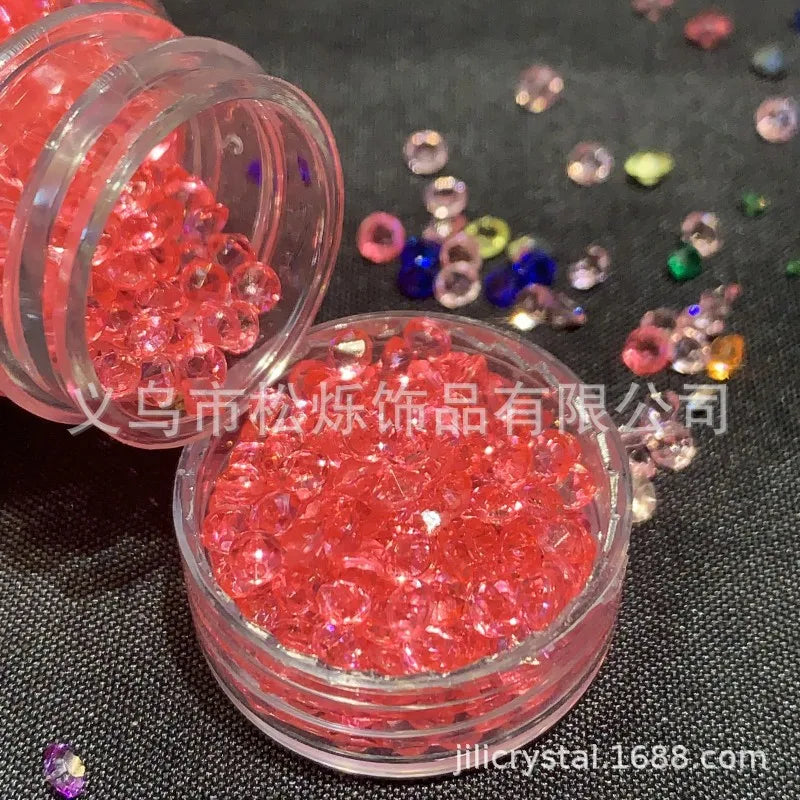 Wholesale Unique Gradient Coloured Plastic Resin Rhinestones Loose Beads for DIY Accessories Bulk Craft Materials