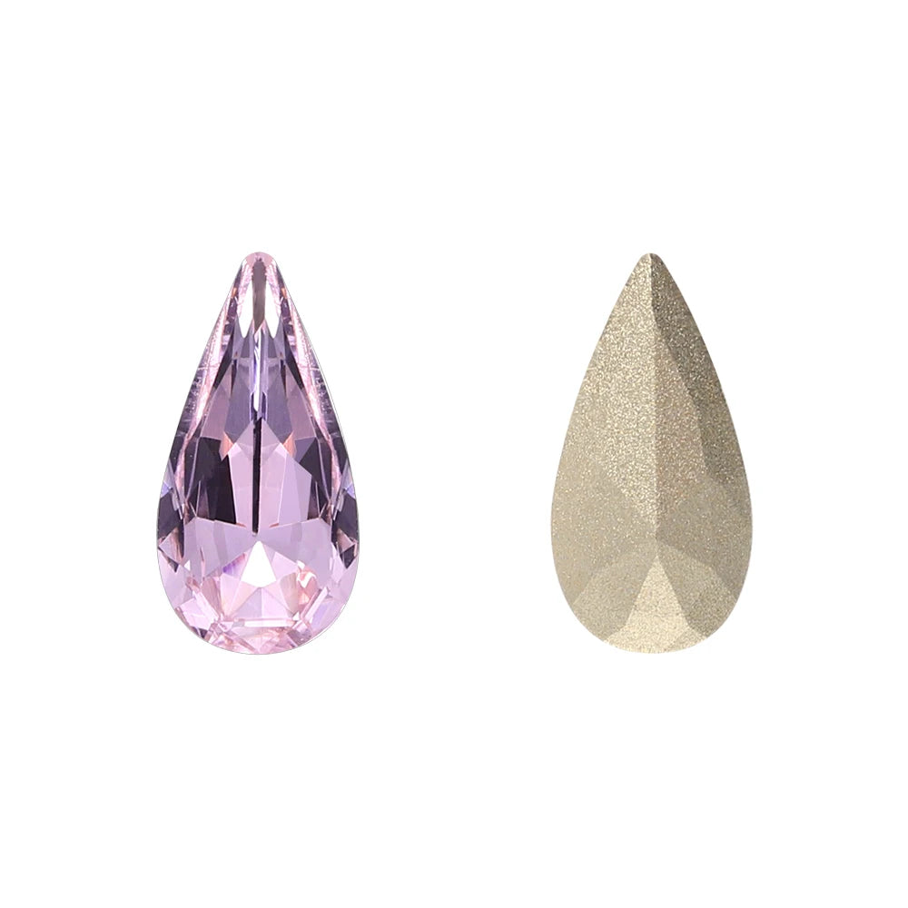 New Arrival Tear Drop Shape K9 Glass Grade AAAAAA Fancy Shape Sparkling Bright Shining Point Back Loose Customized Rhinestones