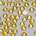 Crystal Sticker Blue AB Flatback Rhinestones Wholesale Bulk Peacock Glass Garment Shoes Bags Nail Art Hot Fix Rhinestones