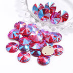 Top Quality Rivoli  80+ Colors Rhinestones Crystal AB Sew-on Rhinestones Glass Gems Clothing Flatback Sewing Stones for Women