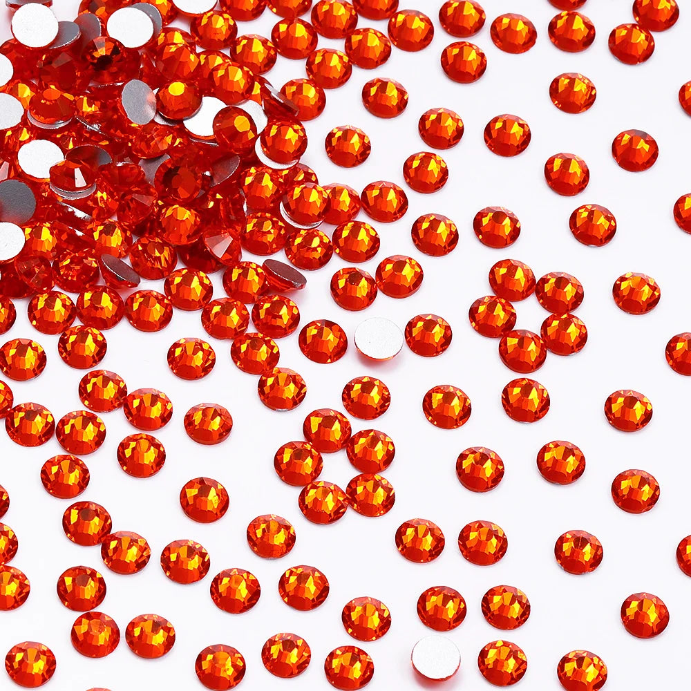 QIYI Wholesale SS6-SS34 Over 100 Colors Non Hotfix Rhinestones Glass Crystal Flatback Regular Cut Rhinestones for Shoes