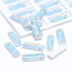 3250 Wholesale Rectangle  Cosmic  4*8/6*18/7*21/8.5*26mm Crystal Glass Sew-on Rhinestones Flatback or Clothing Decoration