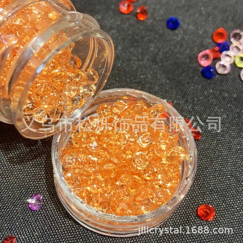 Wholesale Unique Gradient Coloured Plastic Resin Rhinestones Loose Beads for DIY Accessories Bulk Craft Materials