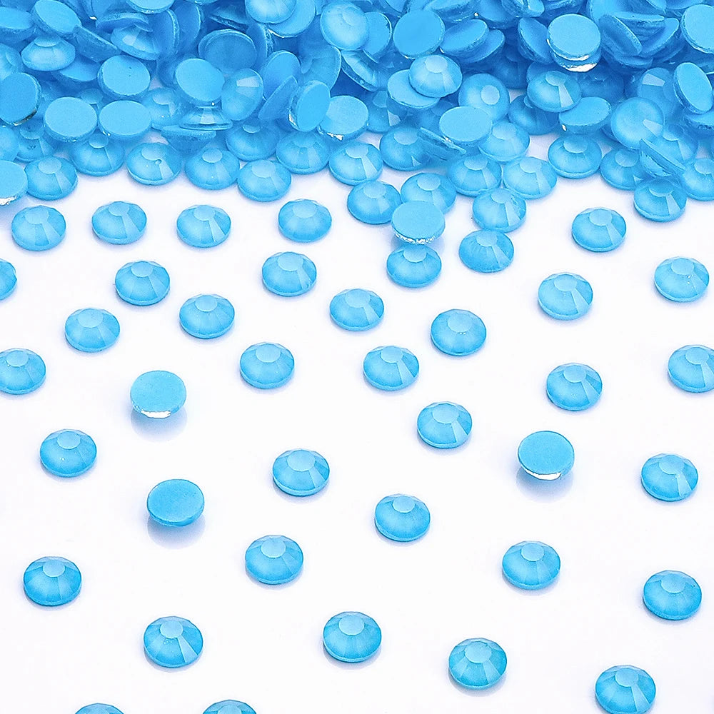 QIYI Wholesale Rhinestones Bulk Mocha Neon Glass Rhinestones Flat Back Non Hotfix Stones and Crystals for Clothes