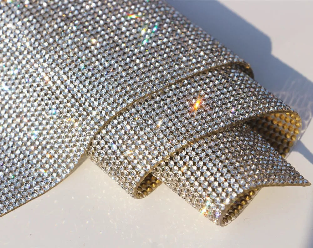 SS6 Hot Sales Custom Bling Bling Rhinestone Mesh Glass Crystal 2MM Hot Fix Rhinestone Sticker Rhinestones for Car