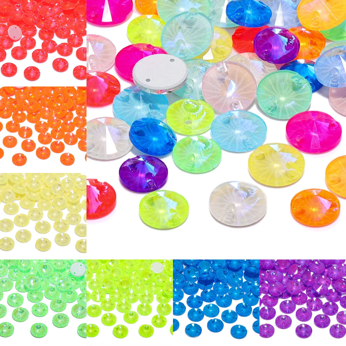 QY 2024 New Color Fashionable Style Popular Design High Quality Glass Crystal Sew on Rhinestones for Clothing Decoration