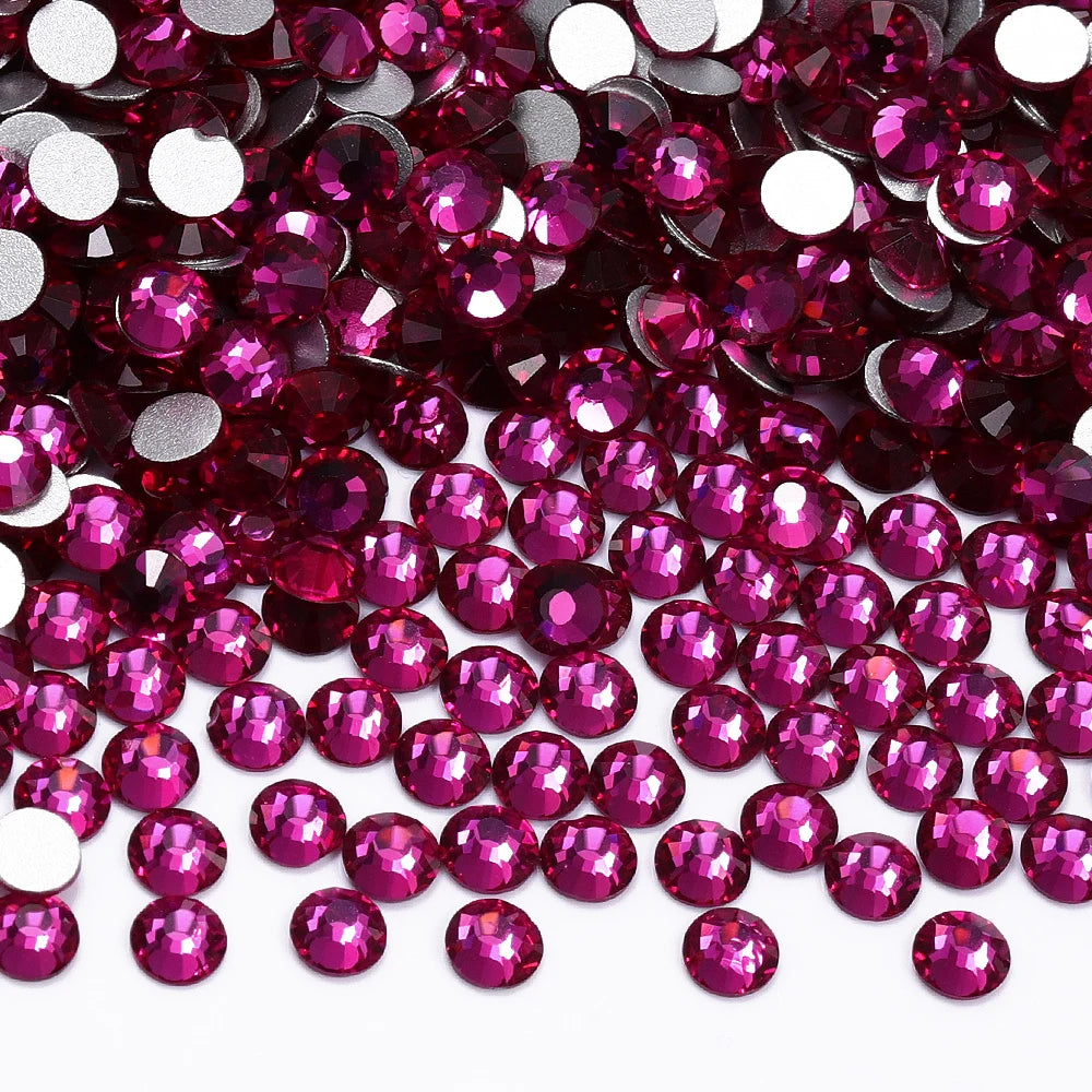 Newest Glass Rhinestones Non HotFix Flatback Rhinestones Bling Shine Bright Bulk Cup Rhinestone for Clothing Accessories