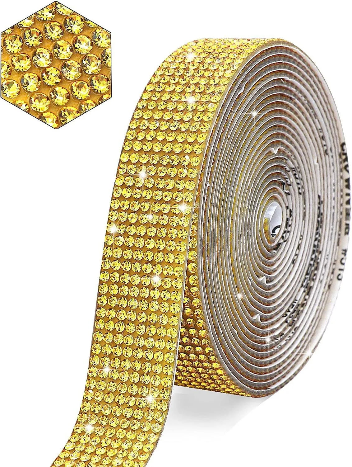 QIYI Wholesale Rhinestone Tape Self Adhesive Rhinestones Trimming Bling Crystal Glass Sheets Roll Wrap Sticker for Tumbler