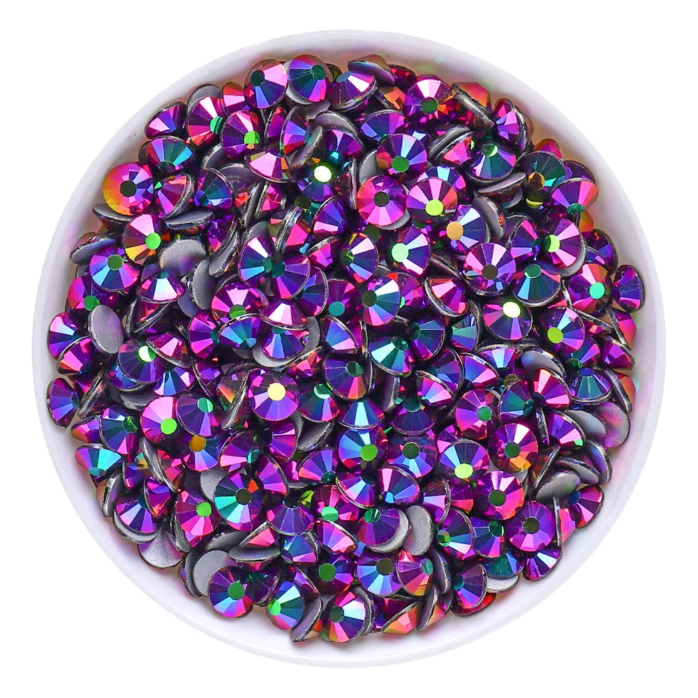 QIYI  SS30-SS60 1130-1187 14400pcs Non Hot Fix Flat Back Factory Wholesale High Quality Durable Glass Rhinestones for Girls