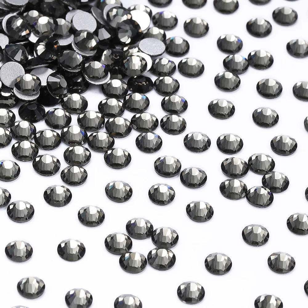 Wholesale Rhinestones 100 Colors Ss06-ss34 Crystal Rhinestone Non Hotfix Flat Back for Top Decoration Accessories