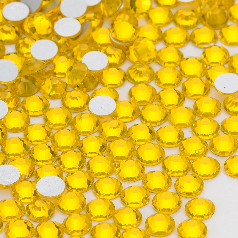 Factory Wholesale Nail Glitter Glass Rhinestones Silver Base Flat Back Strass Crystal Non Hot Fix Rhinestone for Bra Decoration