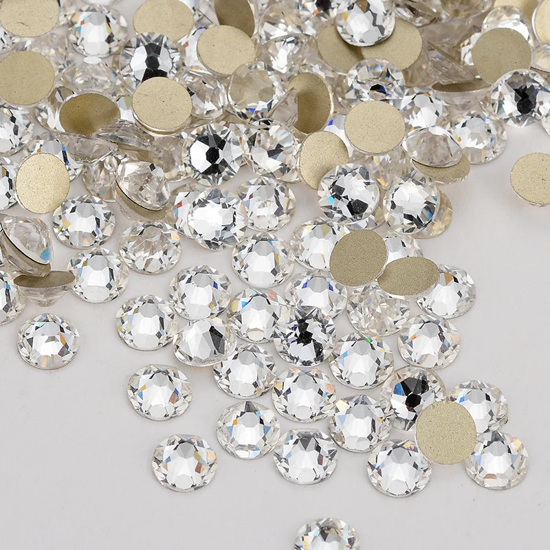 Wholesale Factory 100% Good Feedback Glass Stone 16 Cut Cold Fixation Non Hot Fix Crystal Rhinestone for Women Bikini