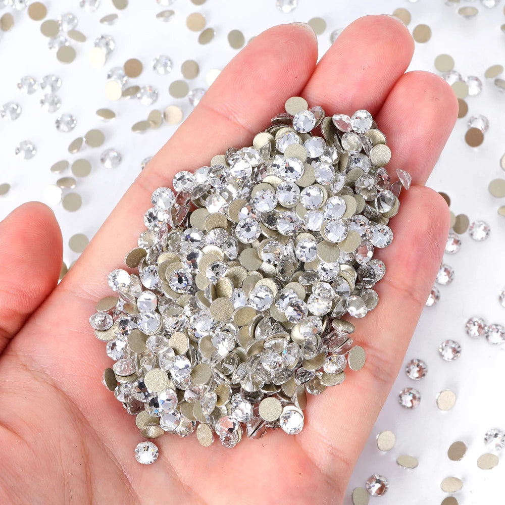 Top Quality 2088 Crystal Glass Rhinestones 16 Cut Facets Round Flatback Diamond Strass AB in Bulk Stones for Cloth Tumbler