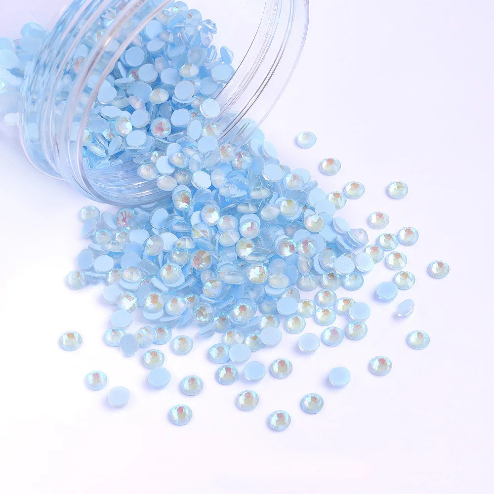 Blue Colors Glass Bling Crystal Wholesale Rhinestone Non Hotfix Flat Back Crystal Glass  for Clothing Accessories