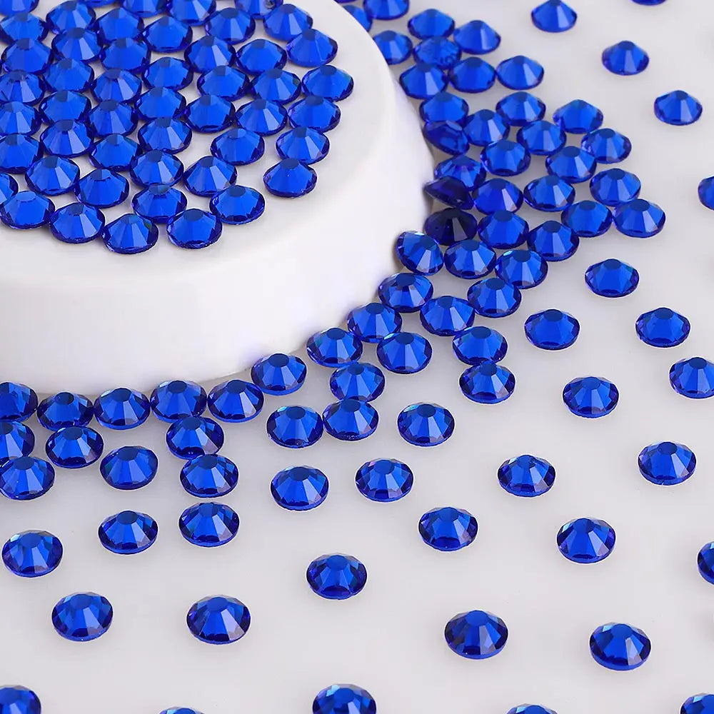Wholesale Factory  Over 200 Colors German Intensive Glue Hotfix SS20 Glass Crystal AB Hot Fix Rhinestones for Wedding Dress