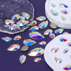 Factory Whosale Mixsize Drop Sew-on Rhinestones  Bulk Flatback Coloful Rhinestones Sewing Strass Bling for Jewelry Dress
