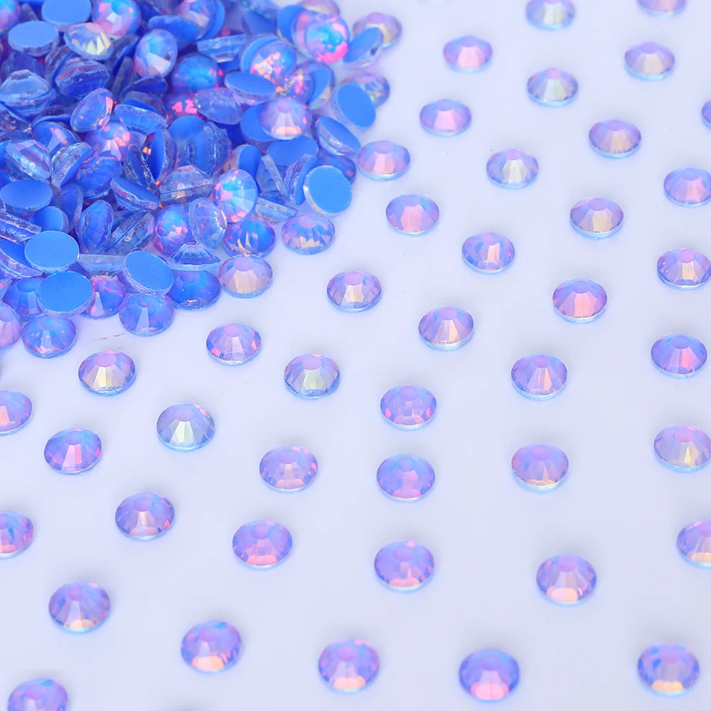 QIYI Hot Sale 3mm 4mm 5mm 6mm Crystal Mocha Opal  Clear Non Hotfix Glass Rhinestones Wholesale Trimmings for Nail Art