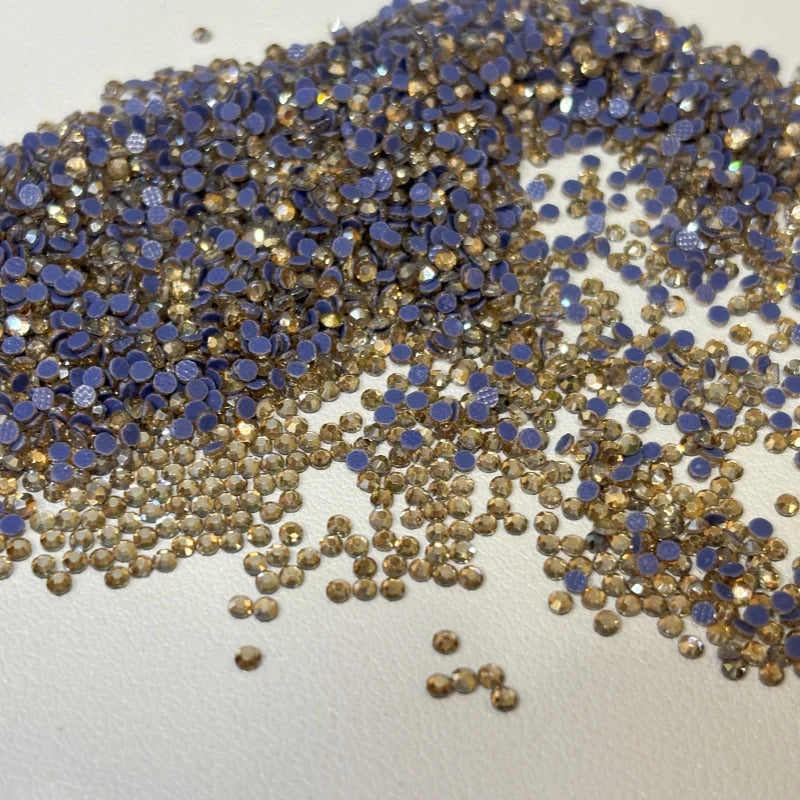 Golden Shadow Flat Back Hotfix Rhinestone Wholesale Loose Rhinestone in Bulk Nail Rhinestone DIY Crystal Jewelry Accessories