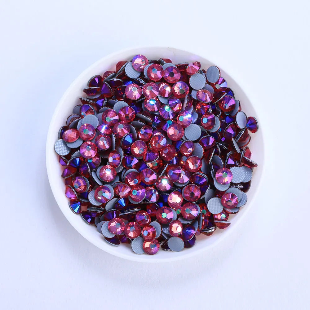 Factory Direct Wholesale High Quality Big Size Ss20-ss50 1440PCS Crystal AB Rhinestones Hot Fix Glass Flat Back Rhinestones