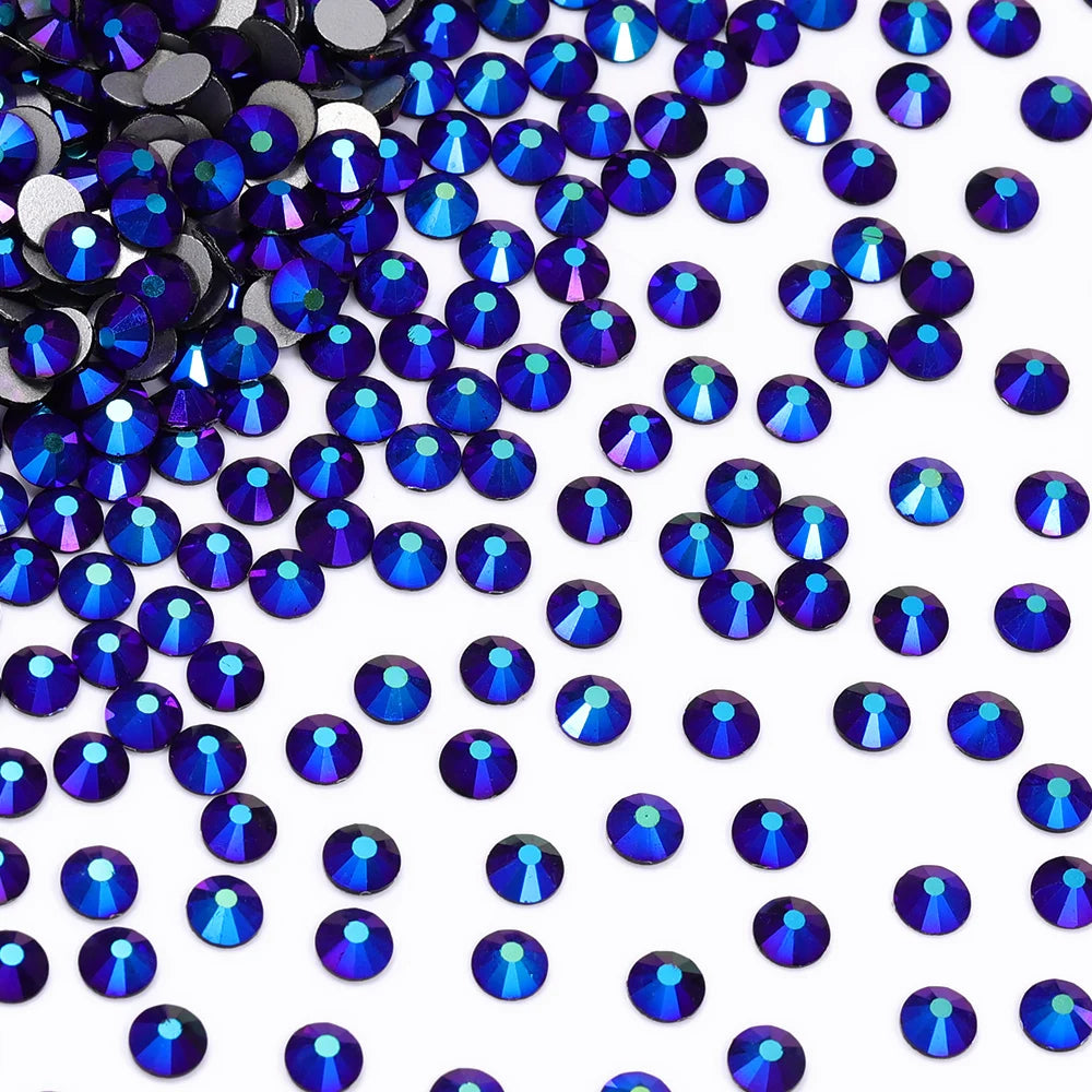 QIYI Wholesale SS6-SS34 Over 100 Colors Non Hotfix Rhinestones Glass Crystal Flatback Regular Cut Rhinestones for Shoes