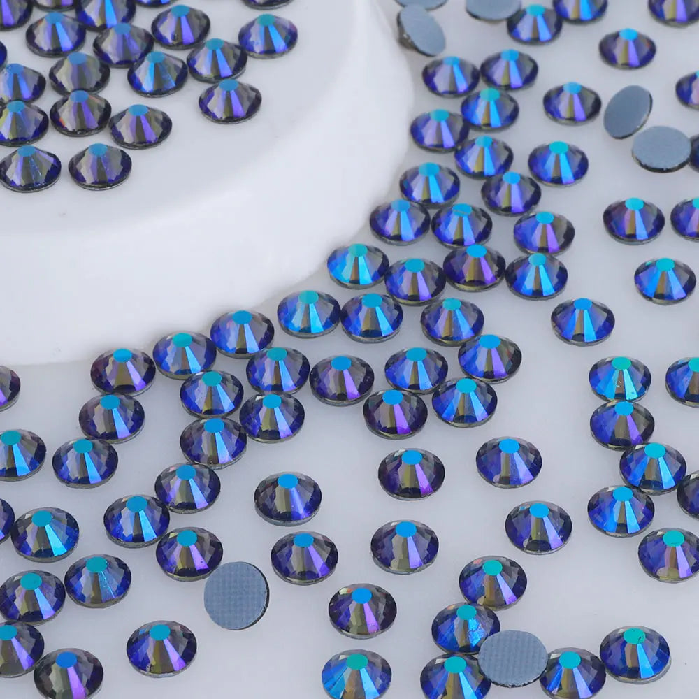 Wholesale Custom Christmas Crystal AB Brown Red Green Rhinestones Hotfix Glass Cristal Rhinestone for Clothes Accessories