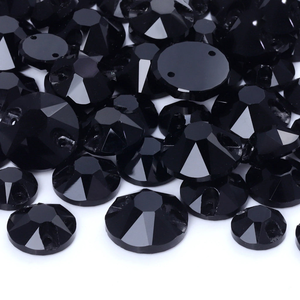 Crystal AB Sew on Rhinestones with 2 Holes Glitter Strass Flatback Glass Stones and Crystals for Bags Nail Art & Garment Use